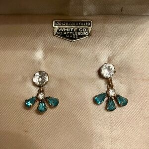 Vintage Clip Earrings W Box